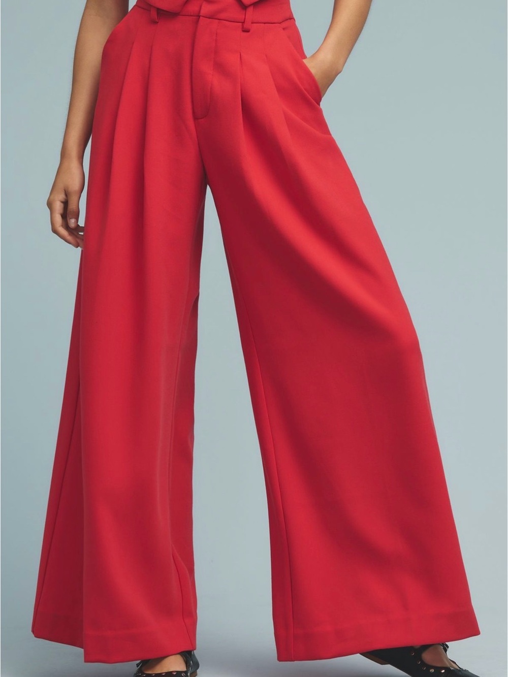 Maeve Anthropologie The Avery Pleated Wide-Leg Trousers - Sz 10 NWOT